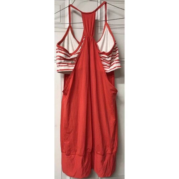 Lululemon size 6 racerback No Limits Tank Love Red / Twin Stripe Love Red - Picture 3 of 4